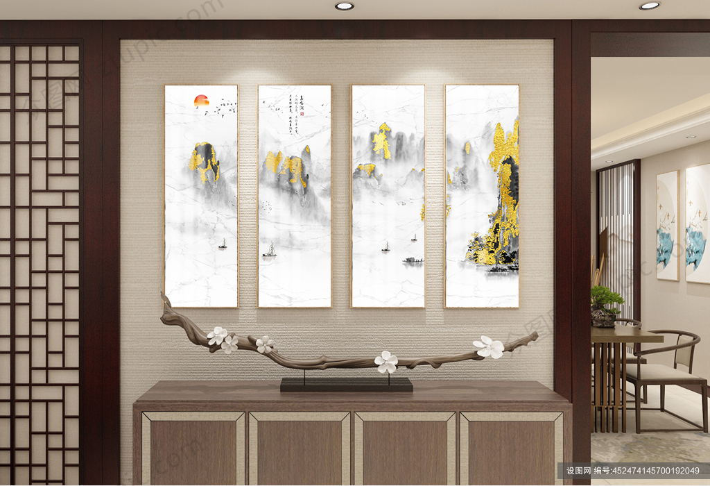 新中式简约山水装饰画 大气山河图免费下载_psd格式_9449×7087像素_编号452474145700192049-设图网