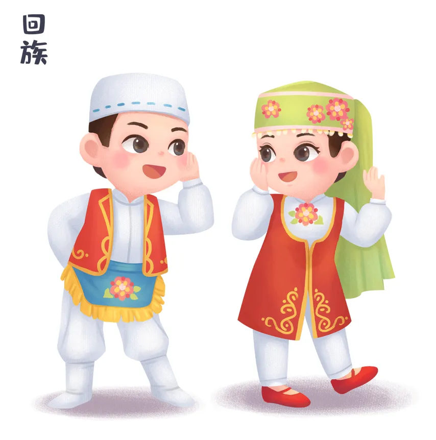 中国回族插画设计素材-中国回族插画设计模板下载-设图网