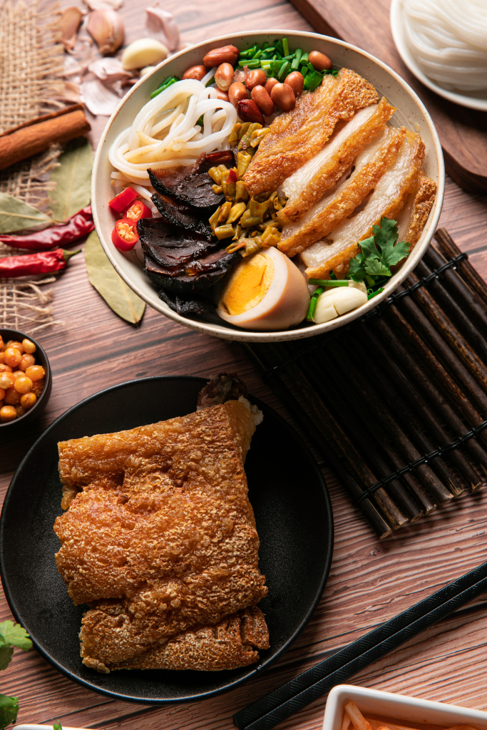 桂林米粉布景美食摄影图