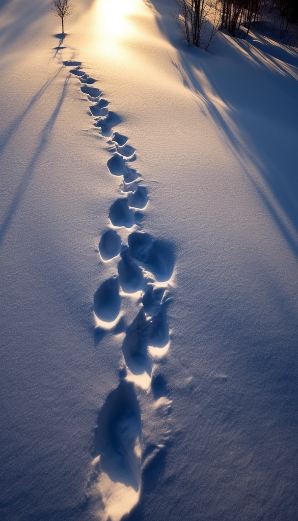 设图网冰雪冬季雪印二十四节气冬至摄影图