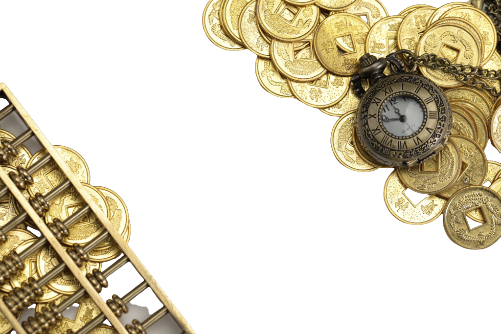 怀表方孔钱算盘贸易经济金融保险免抠元素