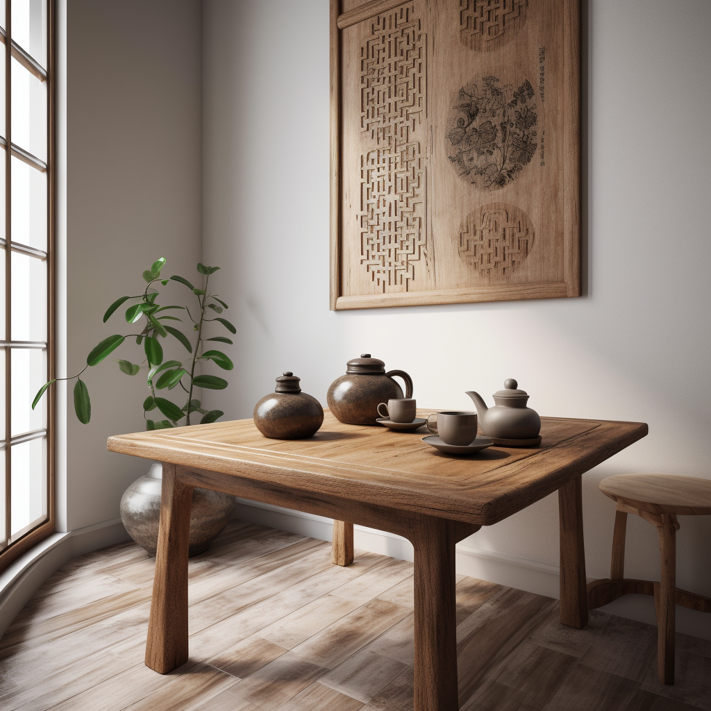 新中式茶艺茶室室内设计效果图摄影图png下载_编号559024378763943275-设图网