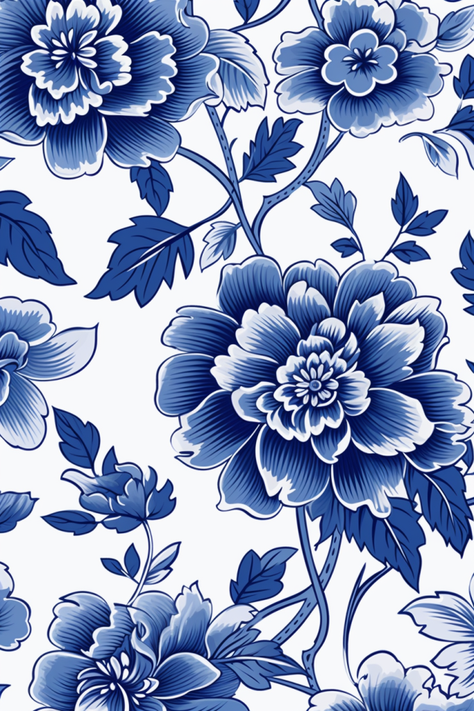 青花瓷底纹纹样图案背景图