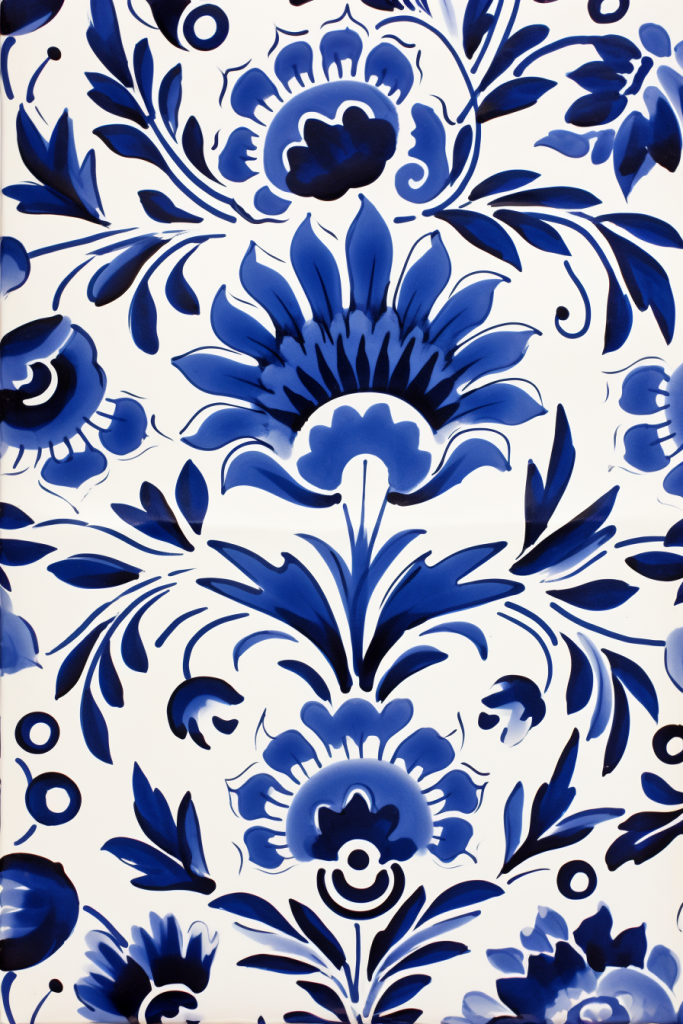 青花瓷底纹纹样图案背景图