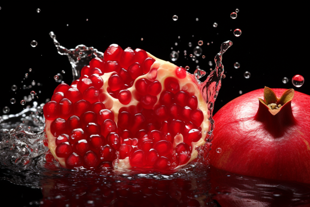 新鲜的石榴广告杂志摄影图