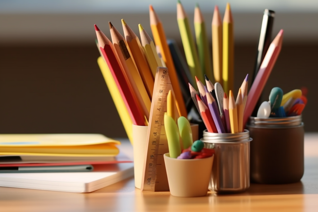 彩铅画画绘画颜料画笔工具摄影图