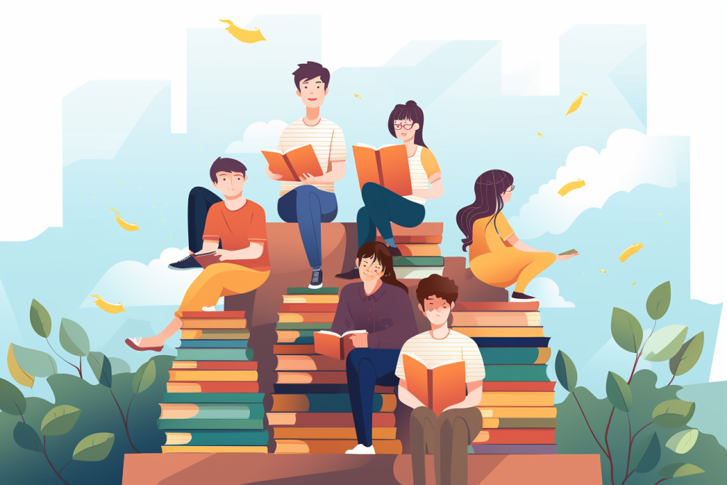 书本教育学习插画图片