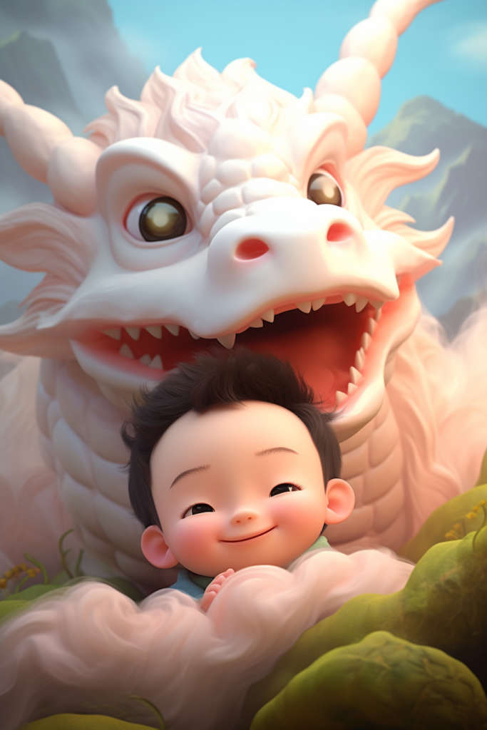 十二生肖龙年生肖宝贝人物模型图片