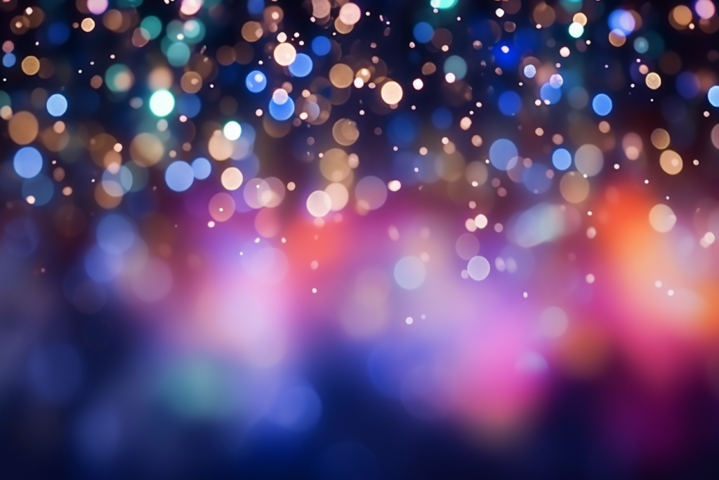 光怪陆离霓虹城市夜景光斑风景背景图