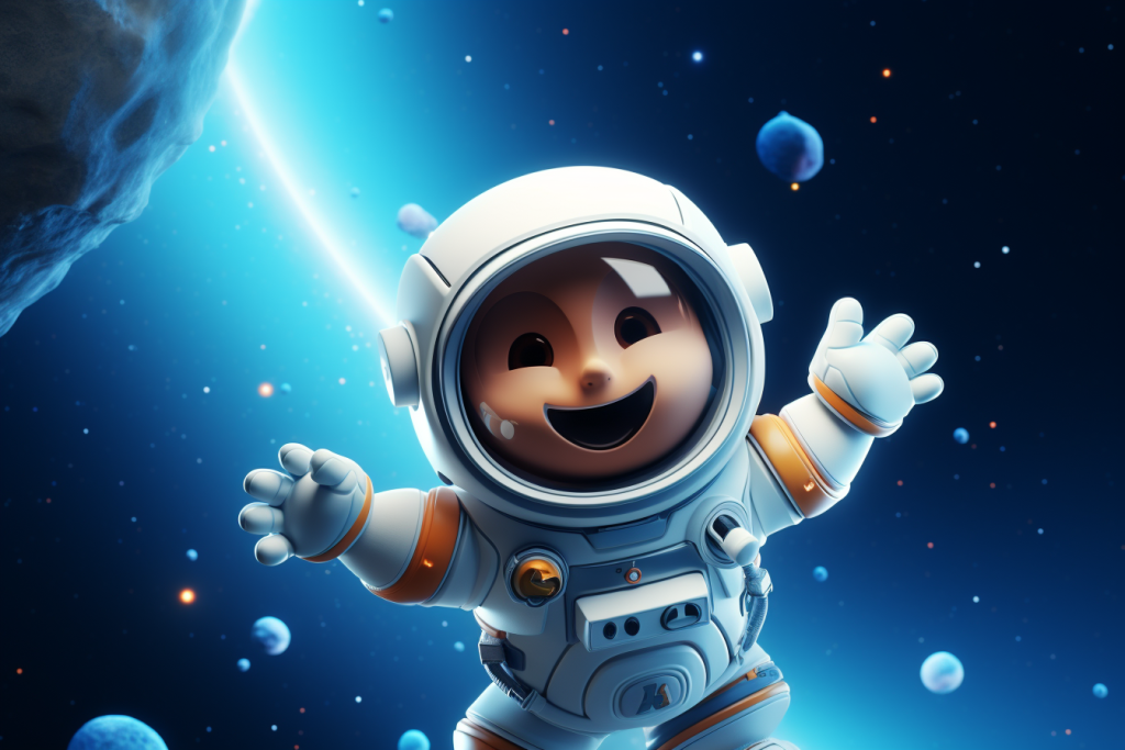 Q版太空宇宙宇航员模型图片
