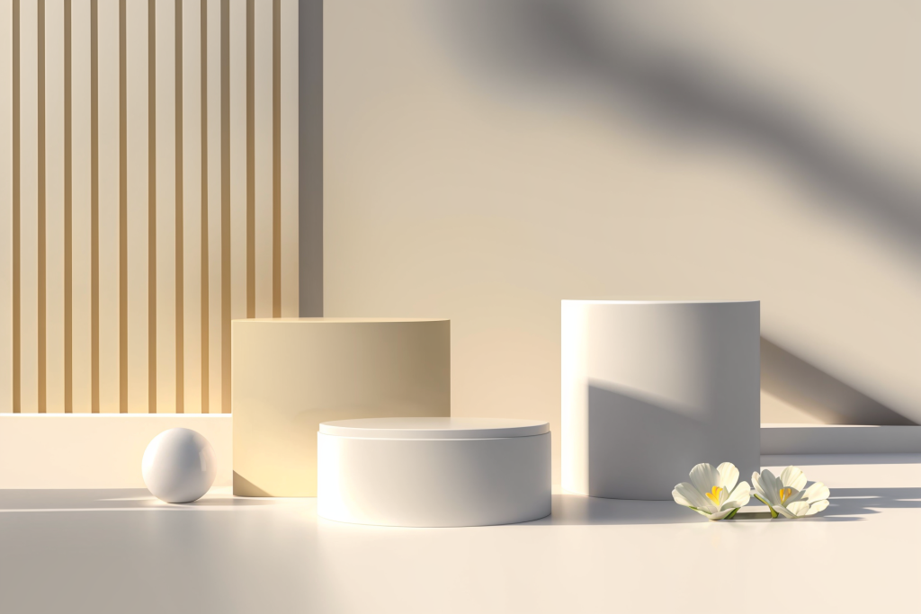 自然明亮主题C4D电商展台背景图