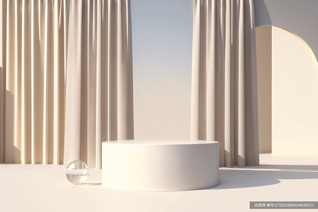 干净简约C4D电商展台背景图png下载_编号575022898444636331-设图网