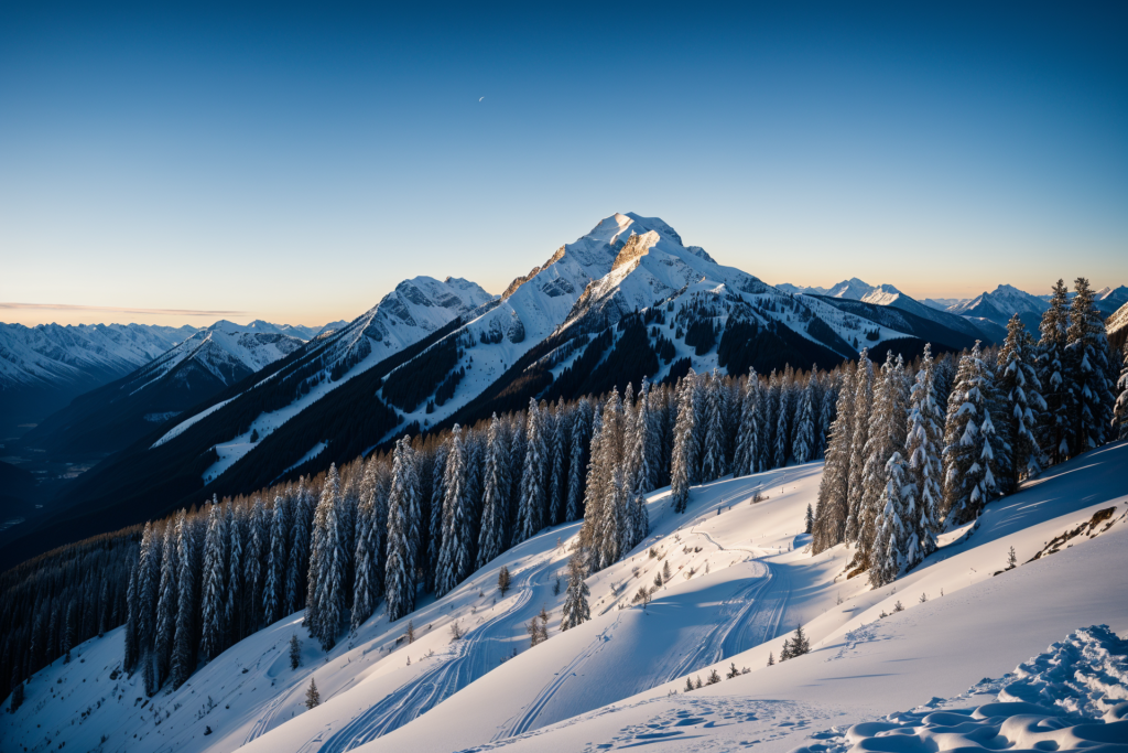 壮丽景色自然风光雪山风景摄影图