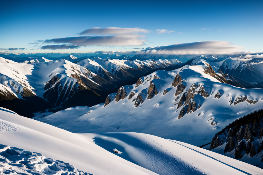 壮丽景色自然风光雪山风景摄影图