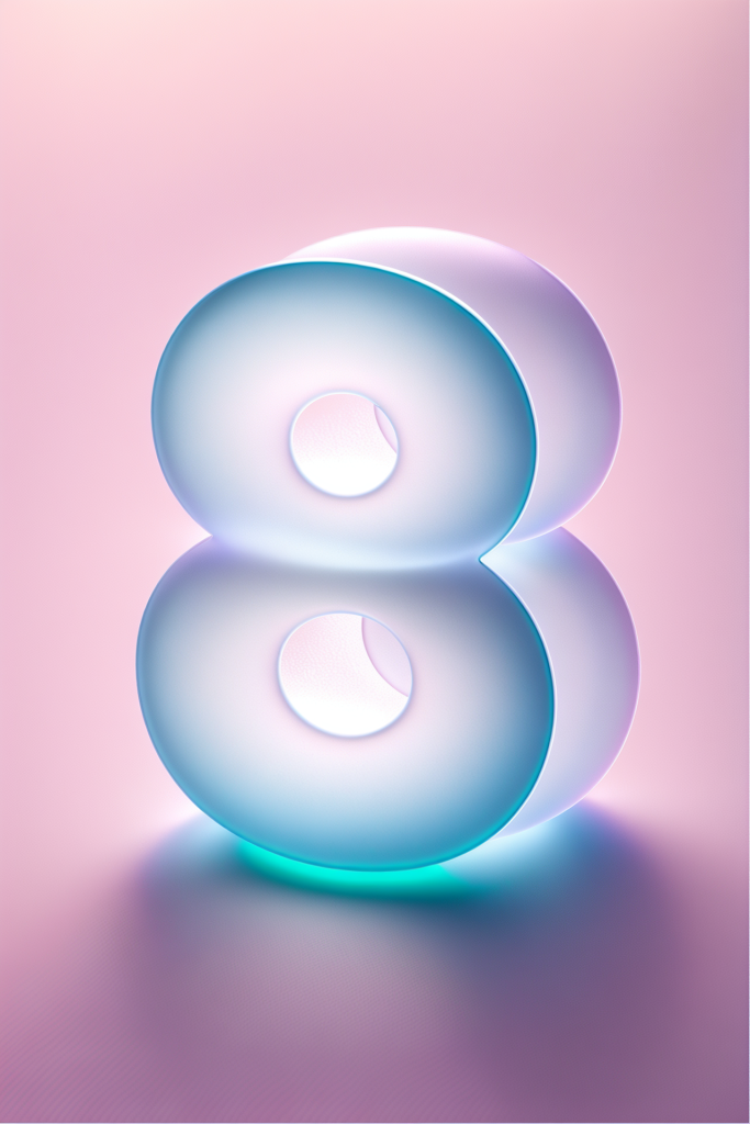 磨砂玻璃材质数字8模型图片