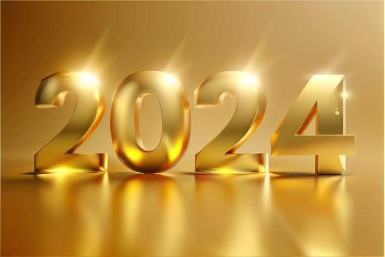 2024艺术字立体字模型背景图片