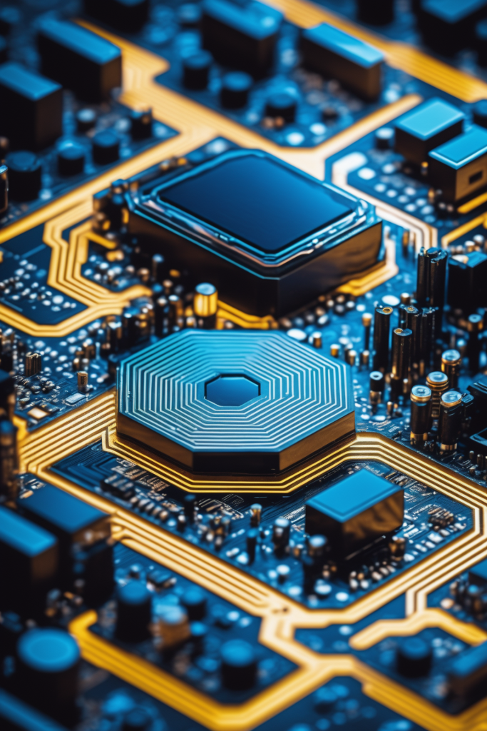 AI高科技芯片纳米晶体管电路板模型图片