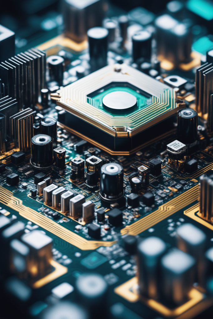 AI高科技芯片纳米晶体管电路板模型图片