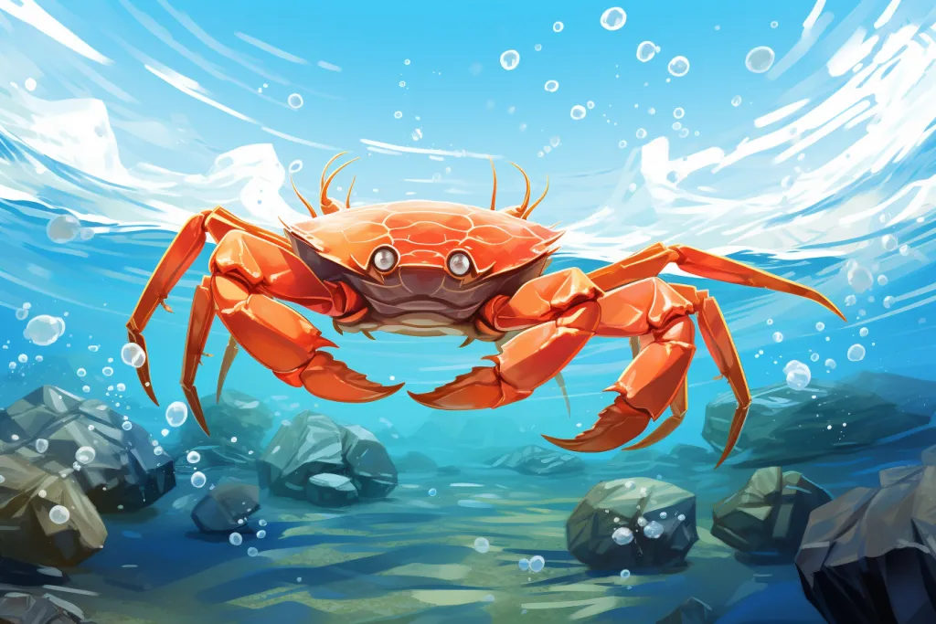 创意二十四节气寒露肥美螃蟹插画