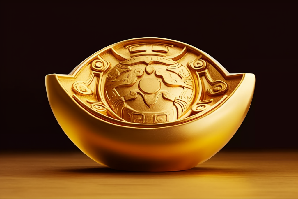 写实中国风新年春节立体金元宝元素模型图片png下载_编号586286433518621887-设图网