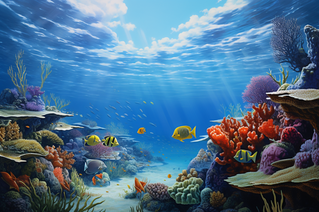 五彩斑斓海洋海底世界摄影图片