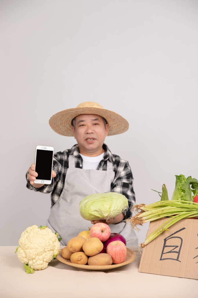 农业健康自产自销农民人物摄影图