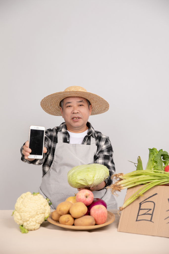 农业健康自产自销农民人物摄影图