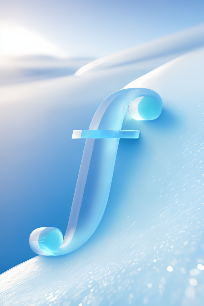 特写冰天雪地冰块英文字体模型图片
