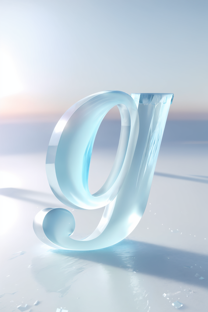 特写冰天雪地冰块英文字体模型图片