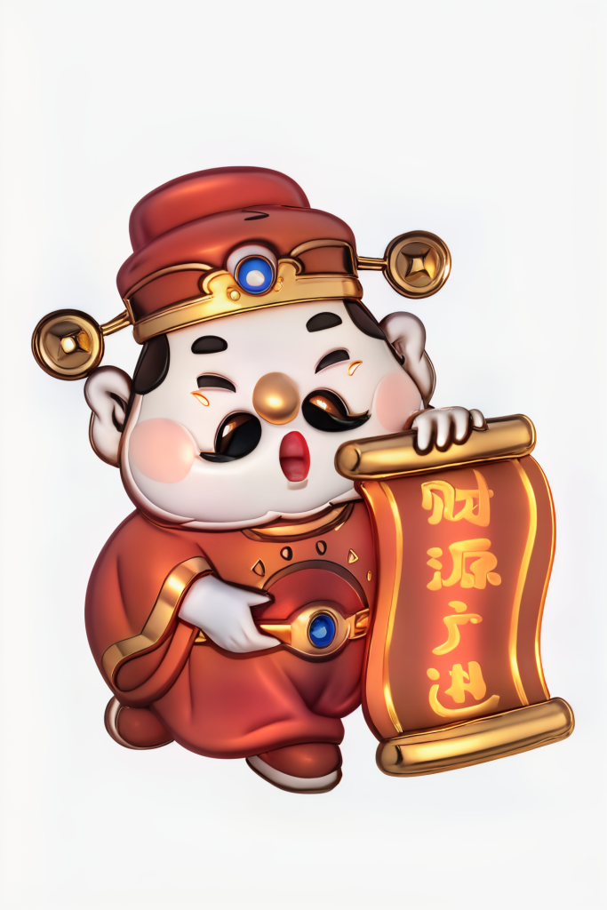 欢庆新年欢乐新年春节卡通模型图片