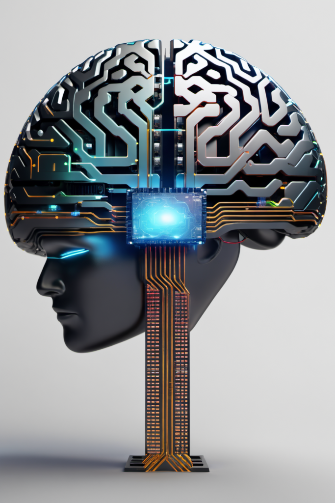 科学生物数码芯片大脑数据科技元素模型图片