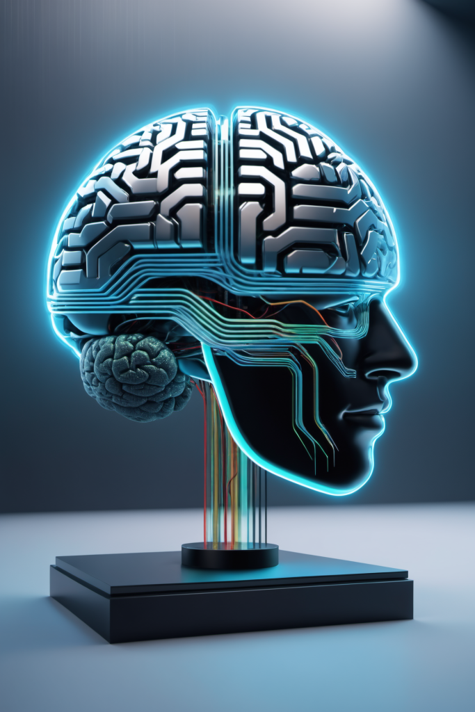 科学生物数码芯片大脑数据科技元素模型图片