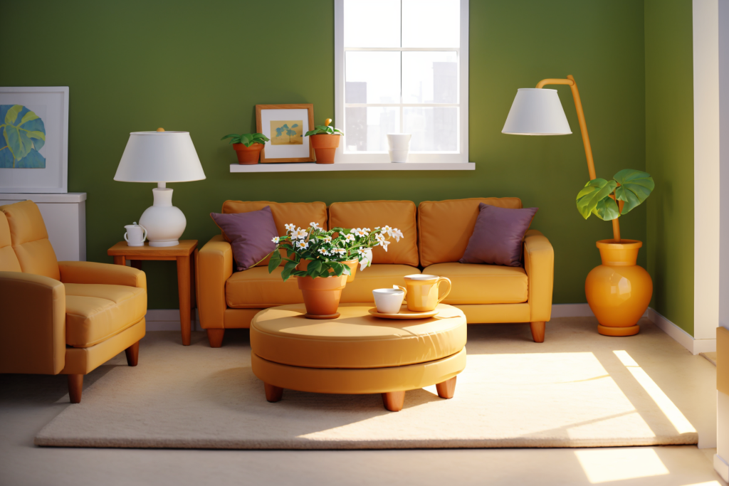 干净舒适客厅室内装修效果图模型