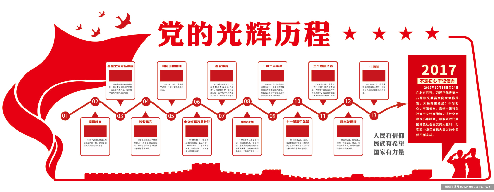 党建文化墙光辉的历史cdr下载_编号594248532861524938-设图网