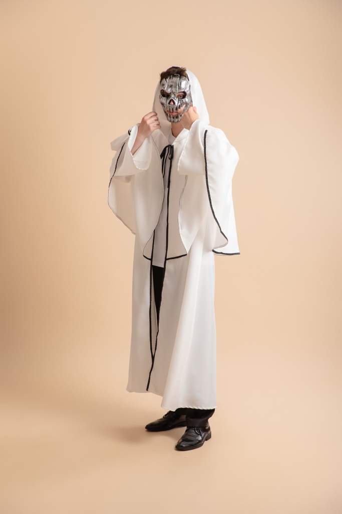 邪恶面具骷髅童话万圣节外模人物摄影图