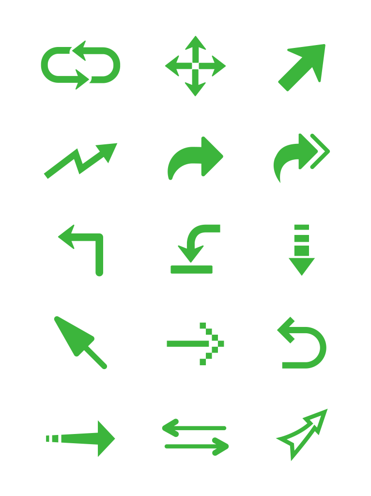 图标按钮箭头指示元素设计免抠元素