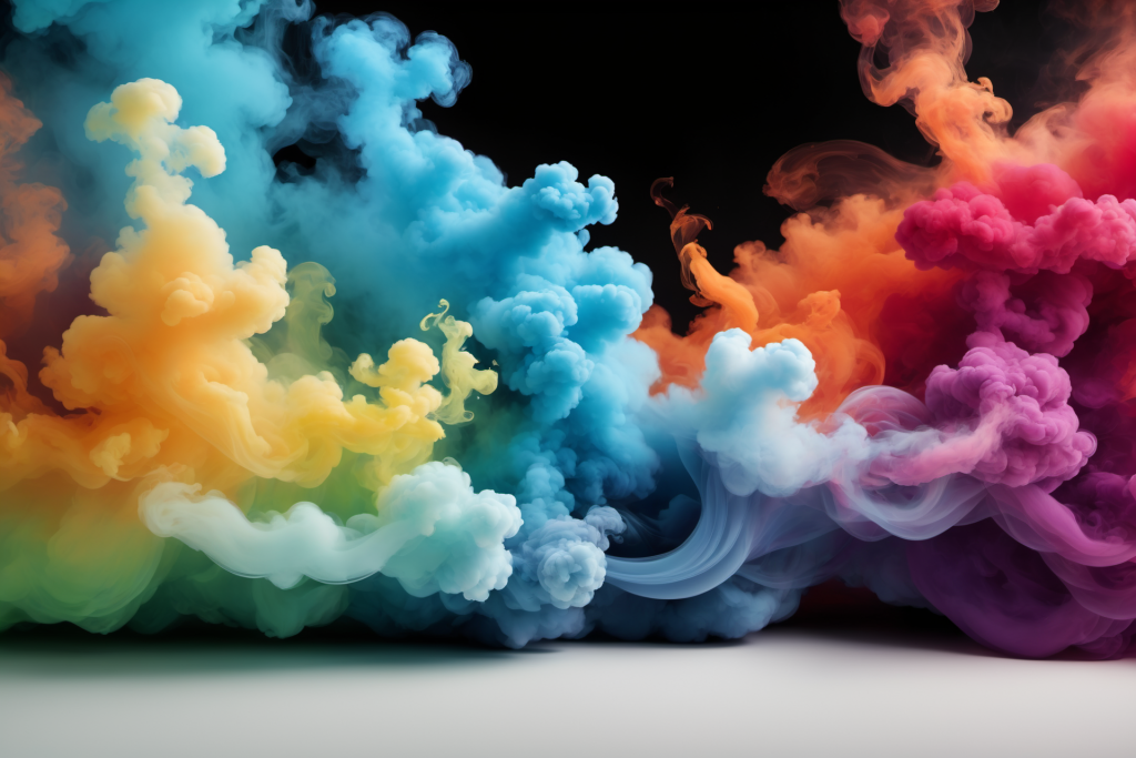 弥散梦幻渐变彩色烟雾背景图片