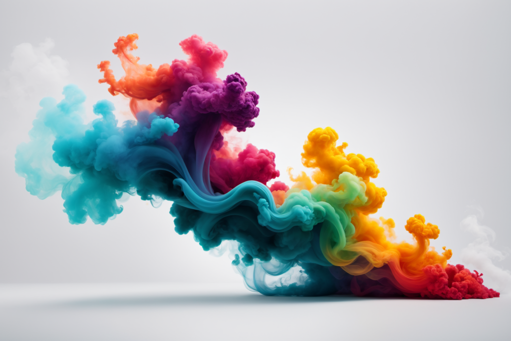 弥散梦幻渐变彩色烟雾背景图片