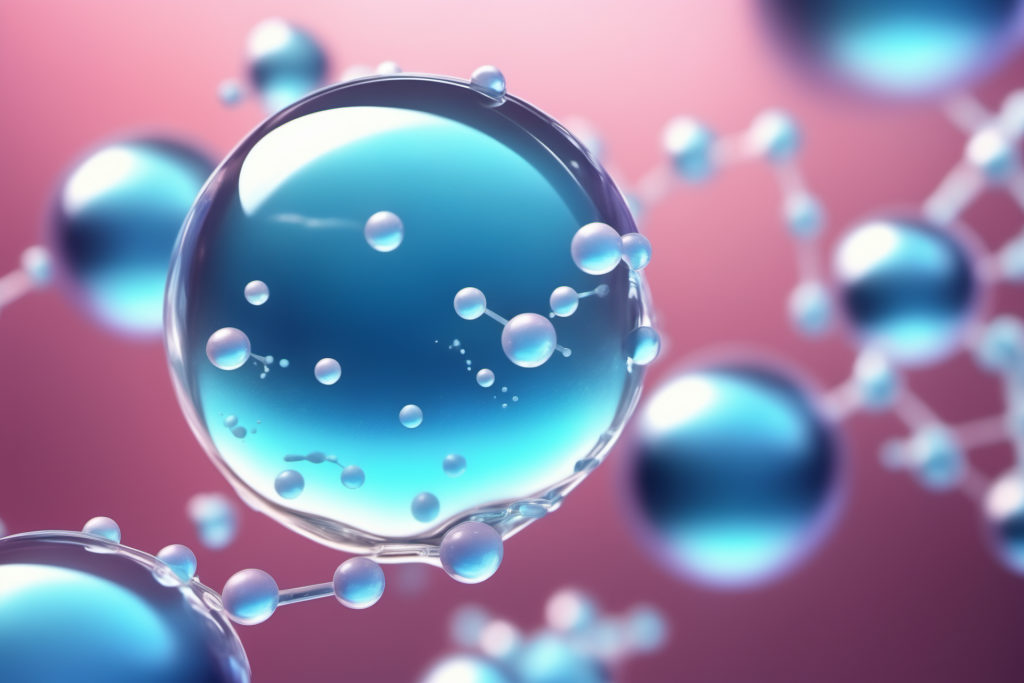 水滴水珠医美液体泡泡分子3d医疗模型
