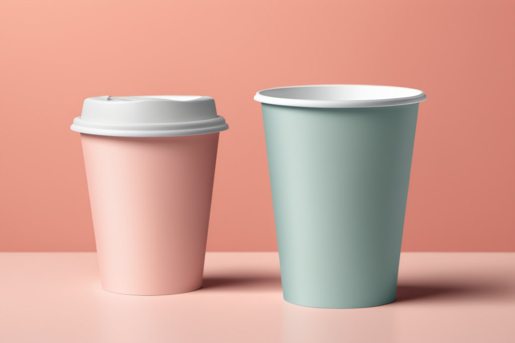 时尚简约奶茶咖啡杯样机模型