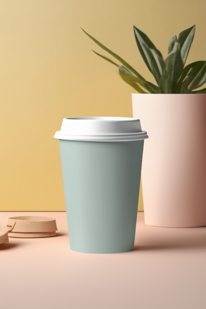 高档简洁奶茶咖啡杯样机模型