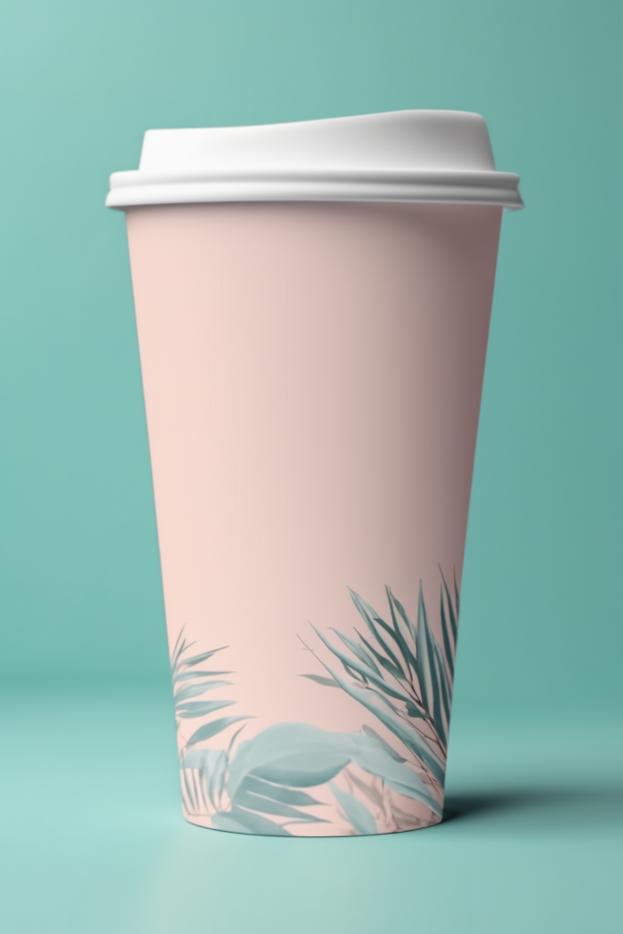高档简洁奶茶咖啡杯样机模型