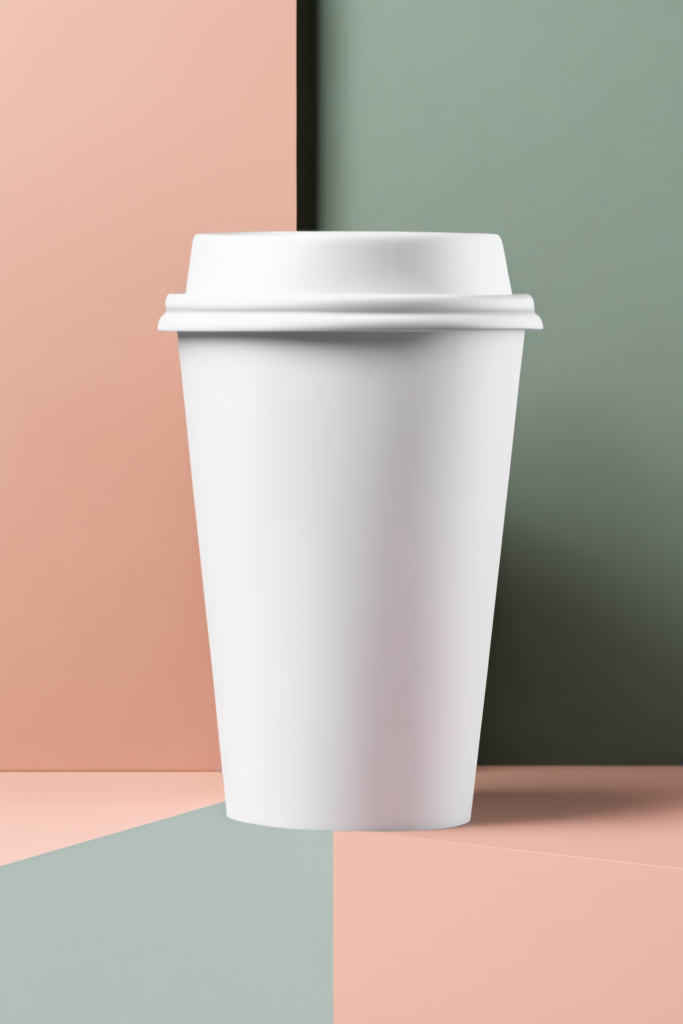 高档简洁奶茶咖啡杯样机模型