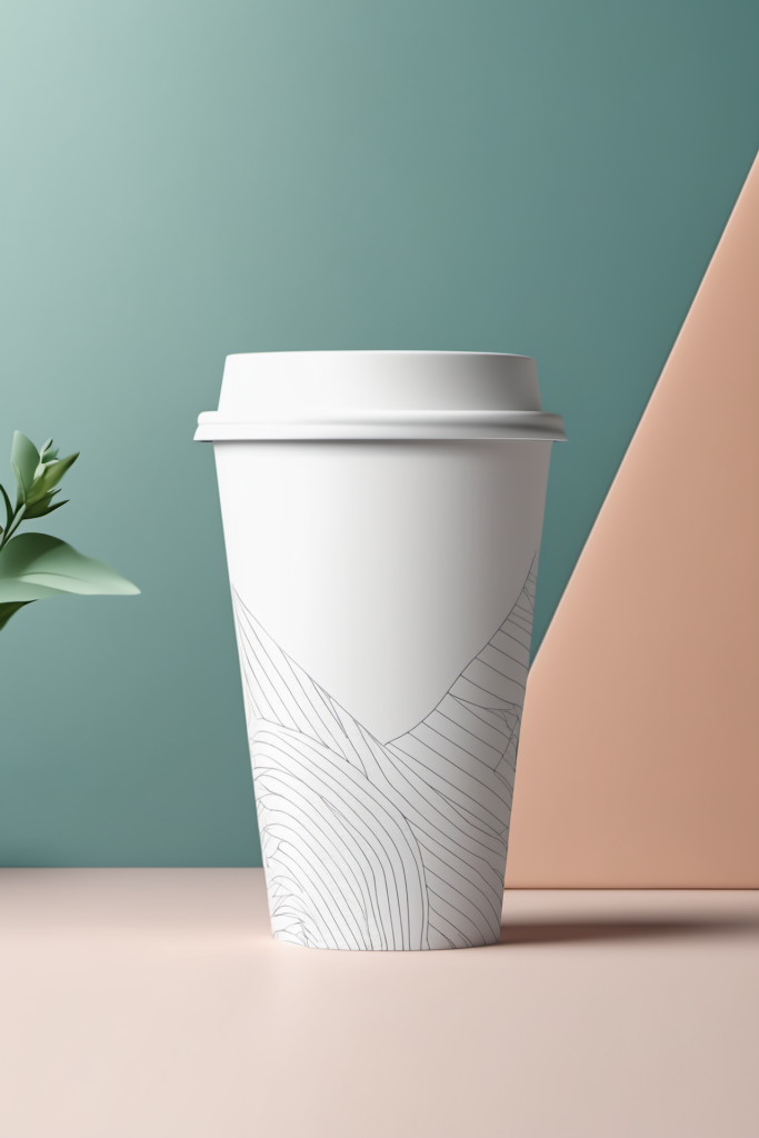 高档简洁奶茶咖啡杯样机模型