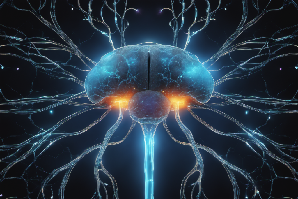 生物医疗科技神经元概念医疗元素模型图片