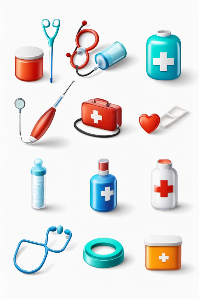 药方输血管医疗用品图标合集元素模型图片