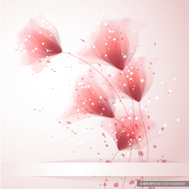 粉色唯美花卉花瓣背景ai下载_编号606122501482879997-设图网