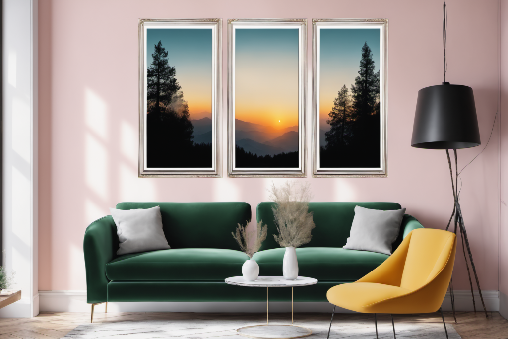 温馨设计装饰装修室内设计效果图摄影图