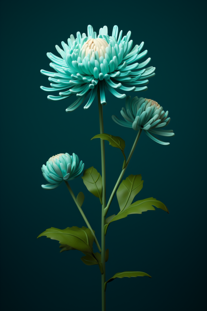 花簇花瓣3D立体秋季植物花朵模型