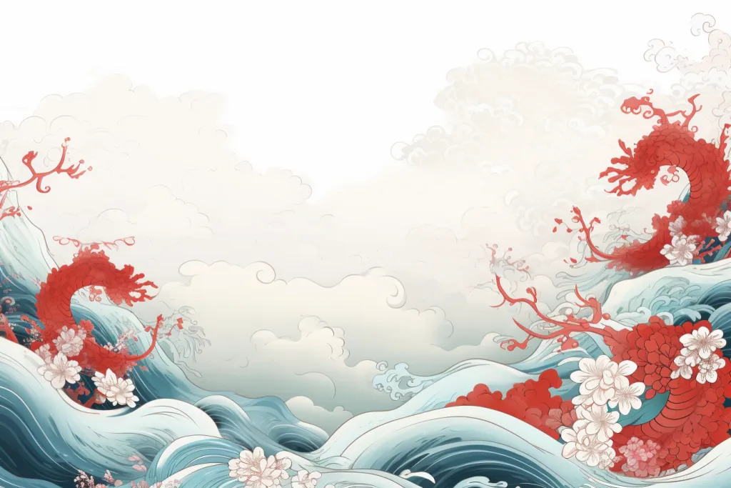 设计风格国潮喜迎国庆庆祝背景插画